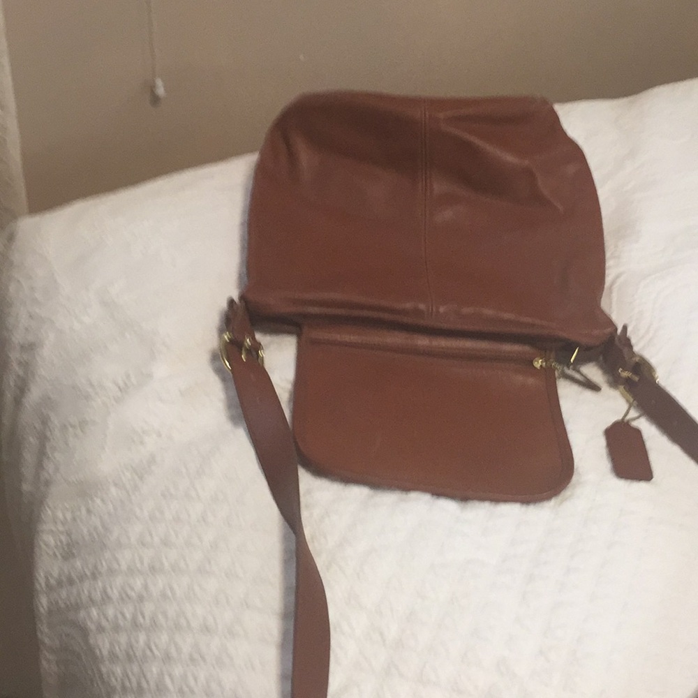 Authentic coach purse leather brown